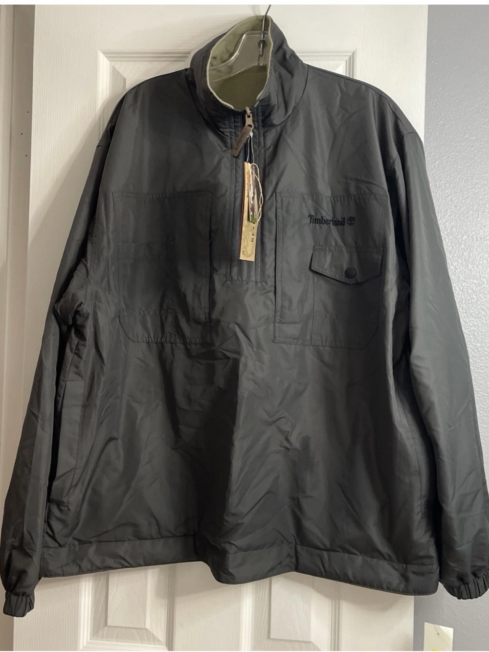 NWT Timberland  Reversible Mens Large Greene  / Dark Gray jacket